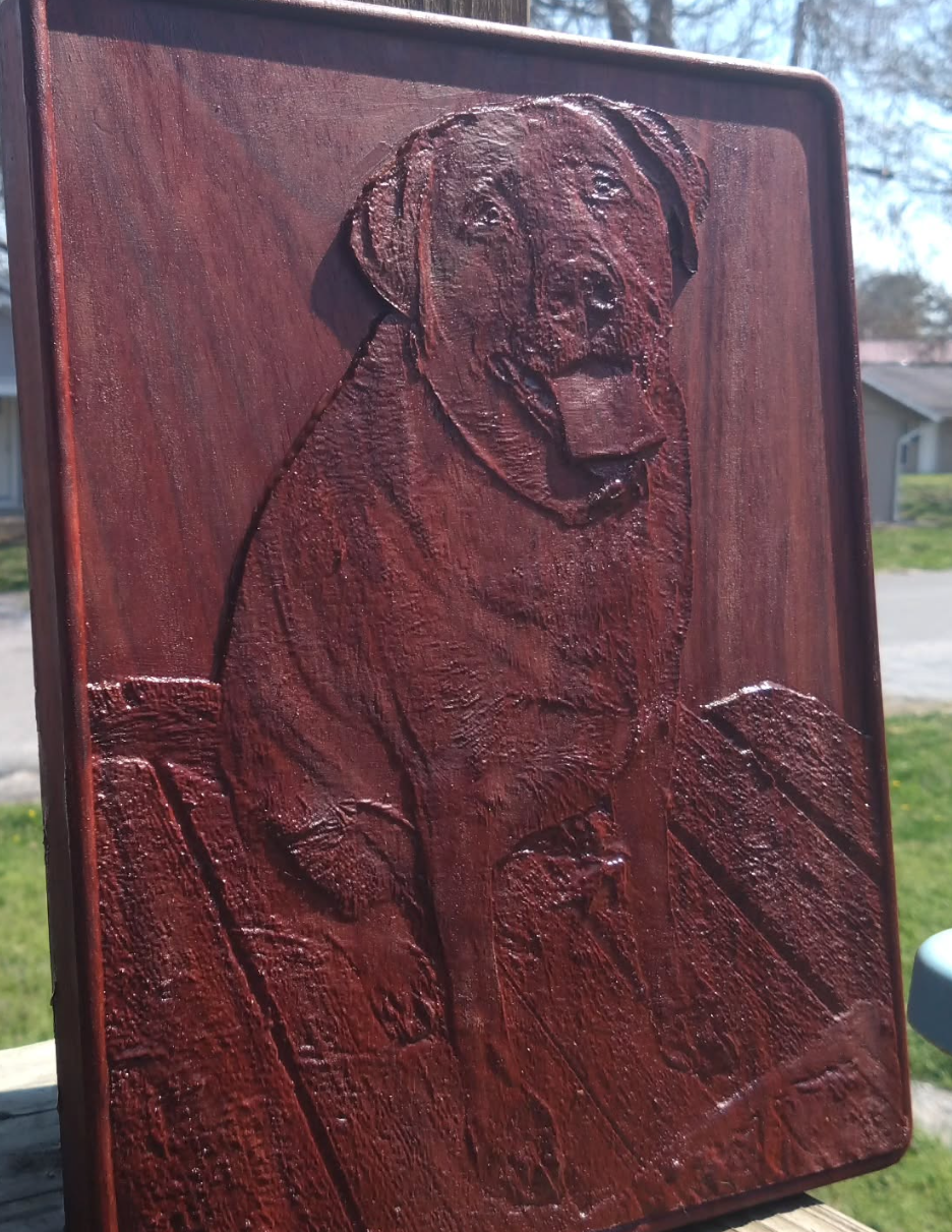 Dog Memorial Stained Glass Art - View 2